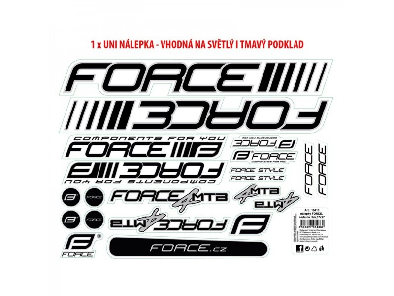 Autocolante cadru MTB logo Force 37x27 cm