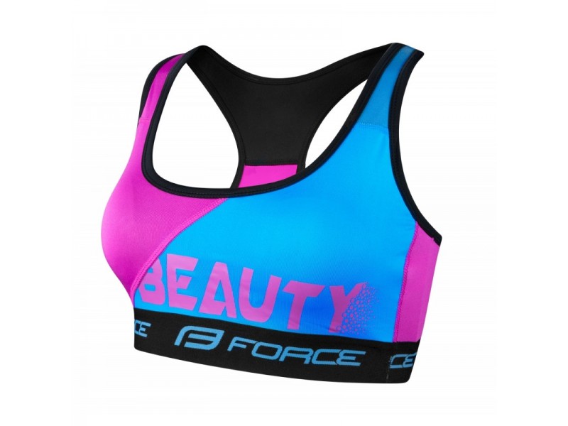 Bustiera sport Force Beauty albastru/roz