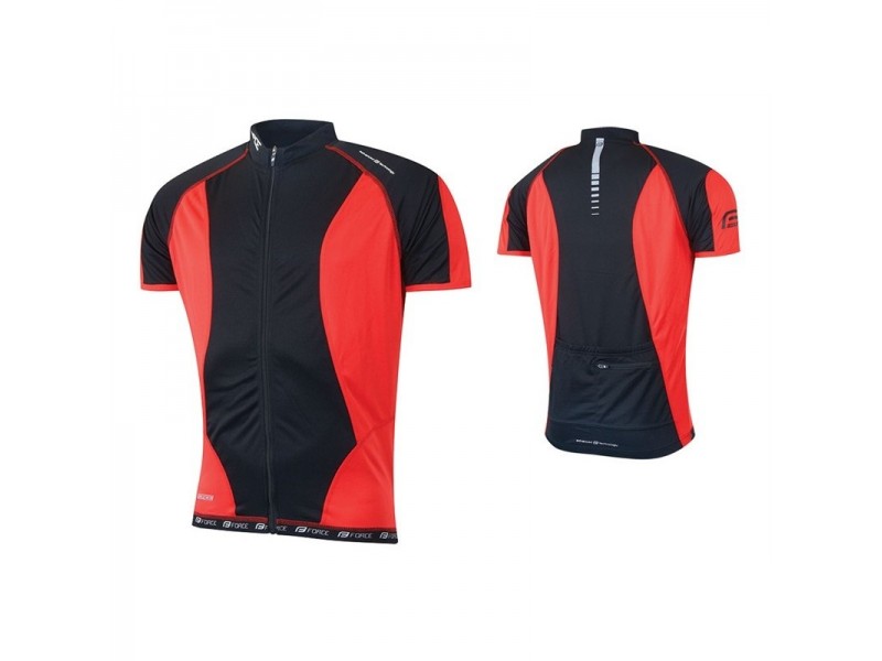 Tricou ciclism Force T12 negru/rosu